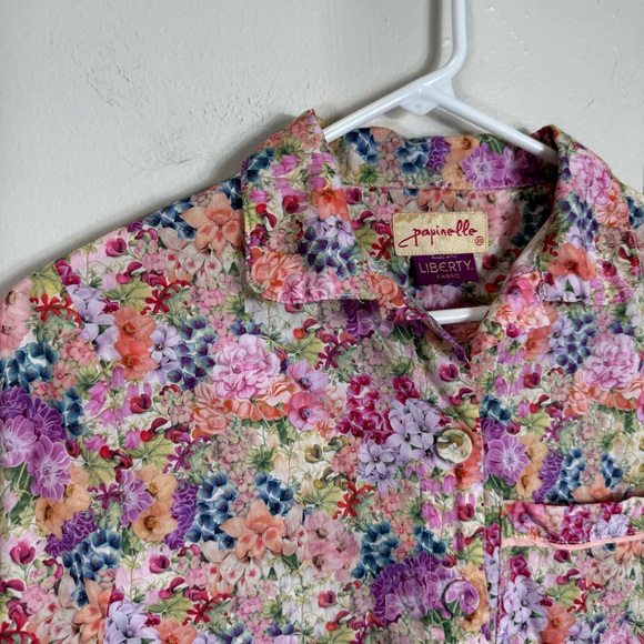 Floral Print Women's Pajama TOP ONLY - Picture 12 of 15